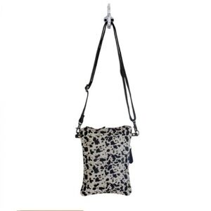 Myra dalmation print crossbody bag, adjustable